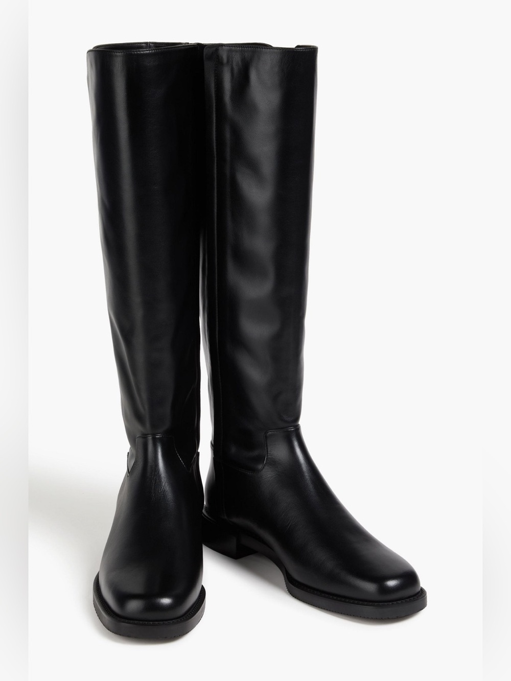 Stuart Weitzman Leather Square Toe Knee High Boots